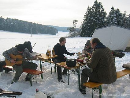 [foto vom winterzelten]