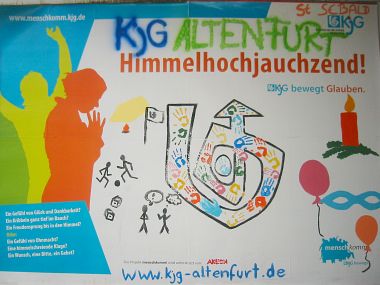 Foto: Die bemalten Plakatwand