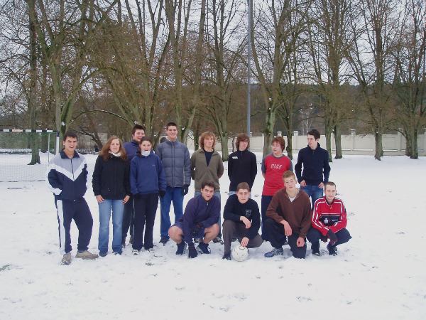 Teamfoto beim Fußballspiel