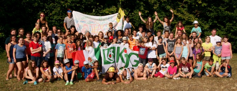 Gruppenfoto vom Zeltlager 2015