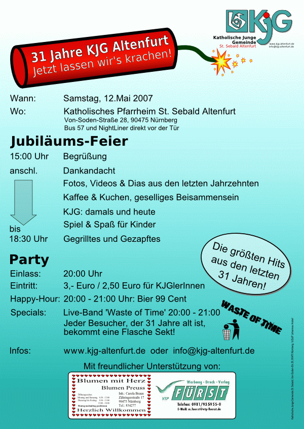 Plakat für Aktionstag und Party
