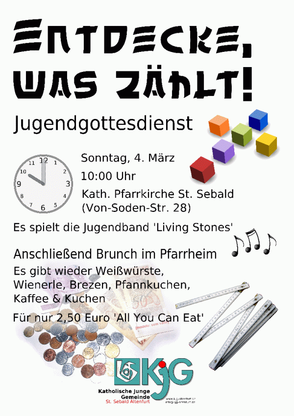 Plakat für den Jugendgottesdienst